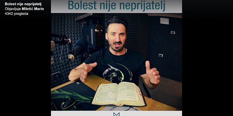 (VIDEO) Vjeroučitelj Marin Miletić: Bolest nije neprijatelj