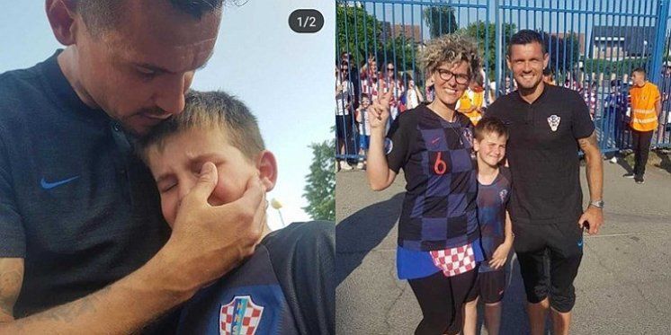 Lovren dao dres gluhonijemoj ženi, a njezin sin plakao od sreće