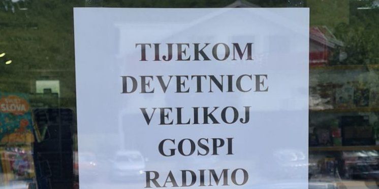 FOTO Bravo! Skratili radno vrijeme radi devetnice Velikoj Gospi 