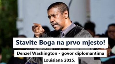 VIDEO Denzel Washington: Stavite Boga na prvo mjesto!