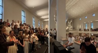 VIDEO Emotivna izvedba Thompsonove pjesme &#039;Gospin dom&#039; u Stuttgartu oduševila vjernike na misi&quot;