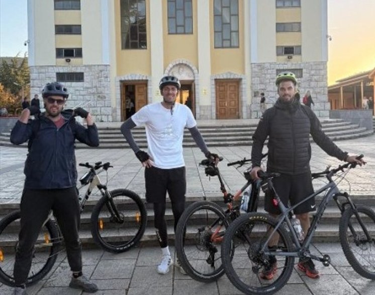 Lovre Kalinić biciklom stigao u Međugorje
