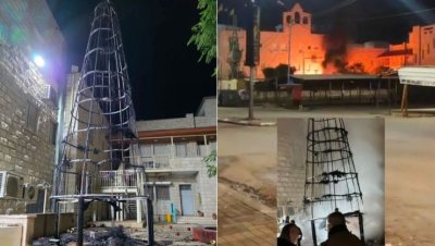 Jenin: Uhićena trojica Palestinaca zbog paljenja božićnog drvca ispred katoličke crkve