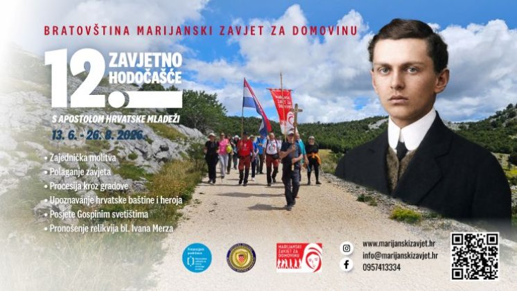 PRIJAVE ZA 12. ZAVJETNO HODOČAŠĆE S APOSTOLOM HRVATSKE MLADEŽI SU OTVORENE!